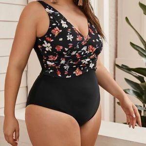 One Piece Floral Bathing Suit